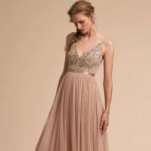 BHLDN AVERY Sequins Blush Bridesmaid Formal Prom